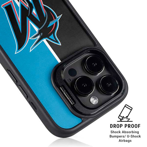 MLB Miami Marlins Split iPhone 14 Pro Kickstand Case